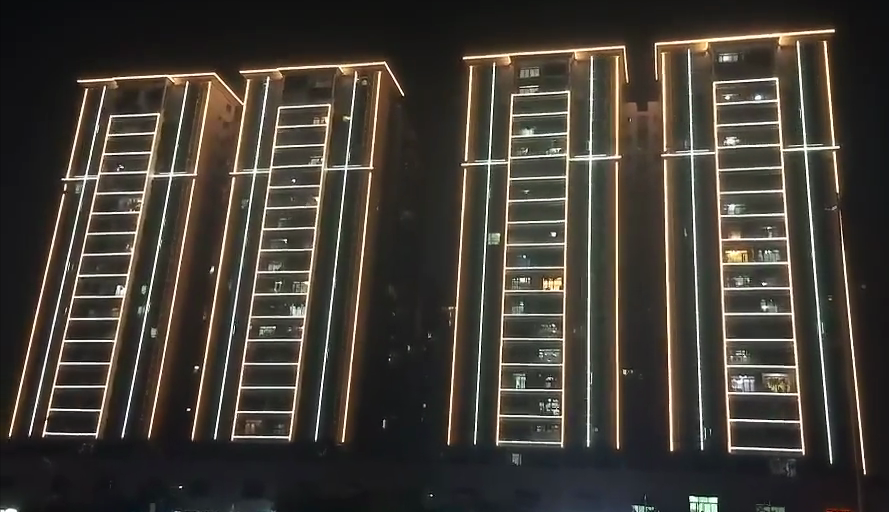 恒彩光電深圳燈光亮化項(xiàng)目開始試燈